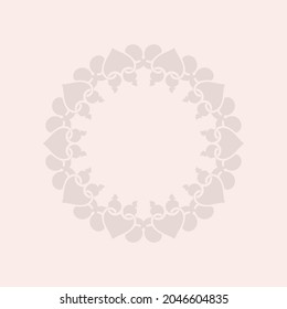 Fondo de luz decorativa con patrón circular ornamental. Diseño de plantilla de tarjeta. Ilustración vectorial.