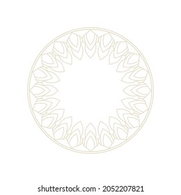 Fondo de luz decorativa con patrón circular ornamental. Diseño de plantilla de tarjeta. Ilustración vectorial.