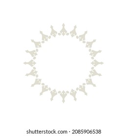Fondo de luz decorativa con patrón circular ornamental. Diseño de plantilla de tarjeta. Ilustración vectorial.