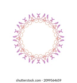 Fondo de luz decorativa con patrón circular ornamental. Diseño de plantilla de tarjeta. Ilustración vectorial.