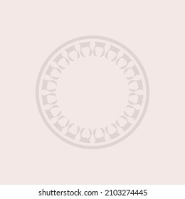 Fondo de luz decorativa con patrón circular ornamental. Diseño de plantilla de tarjeta. Ilustración vectorial.