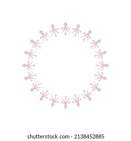 Decorative light background with ornamental circular pattern. Card template design. Vector illustration.