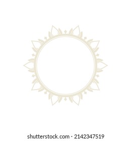 Fondo de luz decorativa con patrón circular ornamental. Diseño de plantilla de tarjeta. Ilustración vectorial.