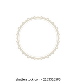 Decorative light background with ornamental circular pattern. Card template design. Vector illustration.