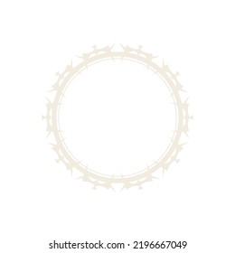 Decorative light background with ornamental circular pattern. Card template design. Vector illustration.