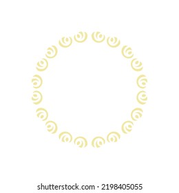 Decorative light background with ornamental circular pattern. Card template design. Vector illustration.