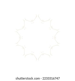 Decorative light background with ornamental circular pattern. Card template design. Vector illustration.