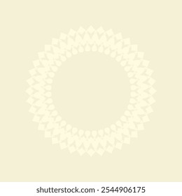 Decorative light background with ornamental circular pattern. Card template design. Vector illustration.