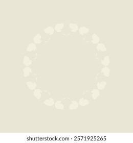 Decorative light background with ornamental circular pattern. Card template design. Vector illustration.