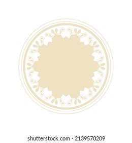 Fondo de luz decorativa con motivos ornamentales redondos. Diseño de plantilla de tarjeta. Ilustración vectorial.
