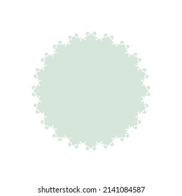 Decorative light background with ornamental round pattern. Card template design. Vector illustration.