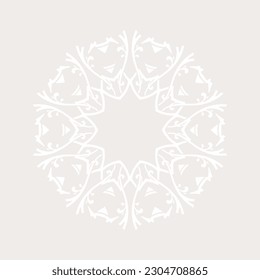 Fondo de luz decorativa con motivos ornamentales redondos. Diseño de plantilla de tarjeta. Ilustración vectorial.