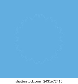 Fondo azul claro decorativo con patrón circular ornamental. Diseño de plantilla de tarjeta. Ilustración vectorial.