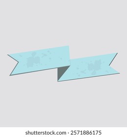 Decorative Light Blue Ribbon Banner Vector. Stylish light blue ribbon banner with a subtle decorative design. Perfect for professional presentations or graphic embellishments