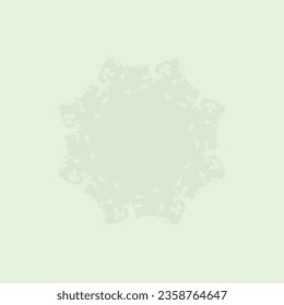 Dekorativer, hellgrüner Hintergrund mit ornamentalem Rundmuster. Kartenvorlagendesign. Vektorgrafik.