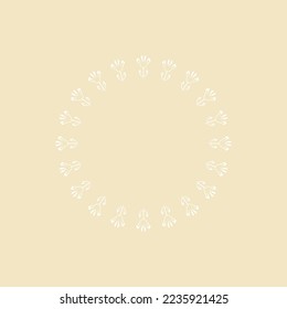 Fondo de color naranja claro decorativo con motivos circulares ornamentales. Diseño de plantilla de tarjeta. Ilustración vectorial.
