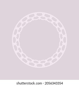 Decorative light purple background with ornamental circular pattern. Card template design. Vector illustration.