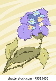 Decorative light violet flower