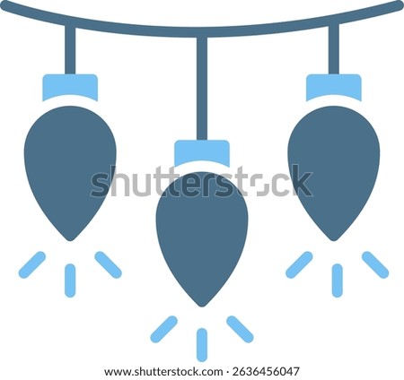 Decorative Lights Glyph Two Colour Icon