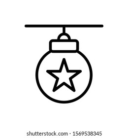 decorative lights outline icon. vector illustration. Isolated on white background.