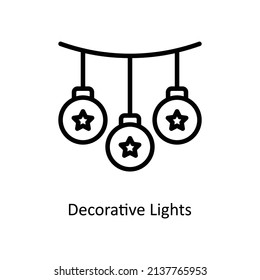 Dekorative Lichter, Vektorsymbol für Web einzeln auf weißem Hintergrund EPS10-Datei