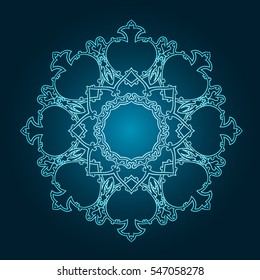 Decorative line art frame