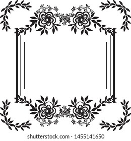 Decorative line art frame for design template, for invitations and greeting cards. Vector