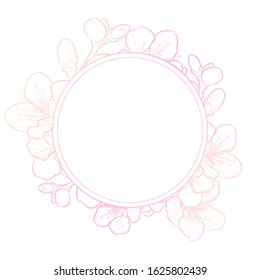 Decorative line art frame for design template. Element for design. Vector.