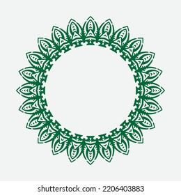 Decorative line art frame for design template. Elegant vector element Eastern style, place for text. Golden outline floral border. Lace illustration for invitations and greeting cards