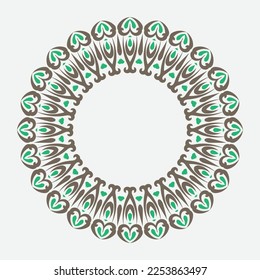 Decorative line art frame for design template. Elegant vector element Eastern style, place for text. retro outline floral border. Lace illustration for invitations and greeting cards