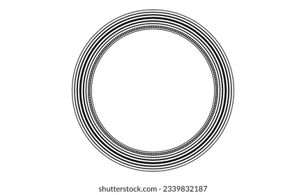 Decorative line art frame for design template