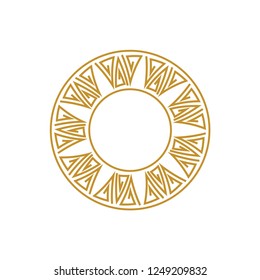 Decorative line art frames for design template. Elegant vector element for design in Eastern style, place for text. Golden outline floral border. Lace illustration for invitations and greeting cards