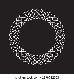 Decorative line art frames for design template. Elegant element for design in Eastern style, place for text. Black outline floral border. Lace vector illustration for invitations and greeting cards.