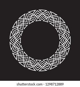 Decorative line art frames for design template. Elegant element for design in Eastern style, place for text. Black outline floral border. Lace vector illustration for invitations and greeting cards.