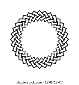 Decorative line art frames for design template. Elegant element for design in Eastern style, place for text. Black outline floral border. Lace vector illustration for invitations and greeting cards.