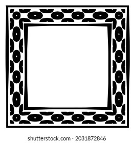 Decorative line art frames for design template. Elegant element for design in Eastern style, place for text. Black outline floral 

border. Lace vector illustration for invitations and greeting cards