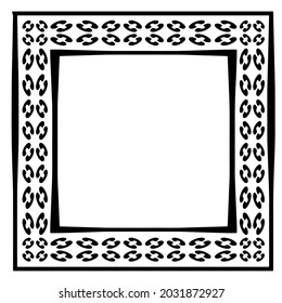 Decorative line art frames for design template. Elegant element for design in Eastern style, place for text. Black outline floral 

border. Lace vector illustration for invitations and greeting cards