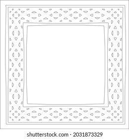 Decorative line art frames for design template. Elegant element for design in Eastern style, place for text. Black outline floral 

border. Lace vector illustration for invitations and greeting cards