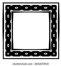 Decorative line art frames for design template. Elegant element for design in Eastern style, place for text. Black outline floral 

border. Lace vector illustration for invitations and greeting cards