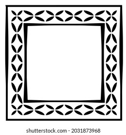 Decorative line art frames for design template. Elegant element for design in Eastern style, place for text. Black outline floral 

border. Lace vector illustration for invitations and greeting cards