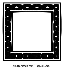 Decorative line art frames for design template. Elegant element for design in Eastern style, place for text. Black outline floral border. Lace vector illustration for invitations and greeting cards