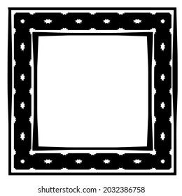 Decorative line art frames for design template. Elegant element for design in Eastern style, place for text. Black outline floral border. Lace vector illustration for invitations and greeting cards