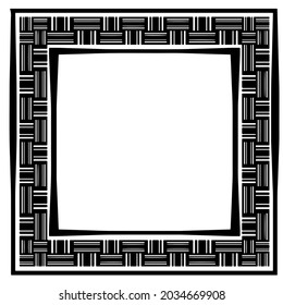 Decorative line art frames for design template. Elegant element for design in Eastern style, place for text. Black outline floral border. Lace vector illustration for invitations and greeting cards