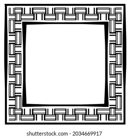 Decorative line art frames for design template. Elegant element for design in Eastern style, place for text. Black outline floral border. Lace vector illustration for invitations and greeting cards