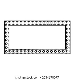 Decorative line art frames for design template. Elegant element for design in Eastern style, place for text. Black outline floral border. Lace vector illustration for invitations and greeting cards