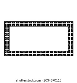 Decorative line art frames for design template. Elegant element for design in Eastern style, place for text. Black outline floral border. Lace vector illustration for invitations and greeting cards