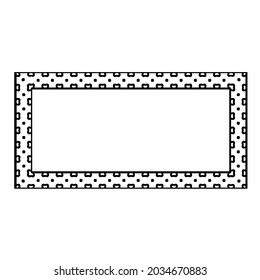 Decorative line art frames for design template. Elegant element for design in Eastern style, place for text. Black outline floral border. Lace vector illustration for invitations and greeting cards