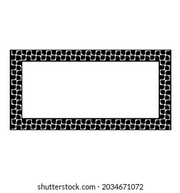 Decorative line art frames for design template. Elegant element for design in Eastern style, place for text. Black outline floral border. Lace vector illustration for invitations and greeting cards