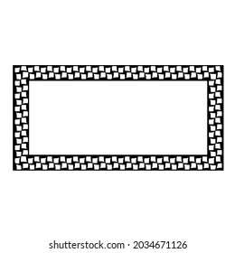 Decorative line art frames for design template. Elegant element for design in Eastern style, place for text. Black outline floral border. Lace vector illustration for invitations and greeting cards