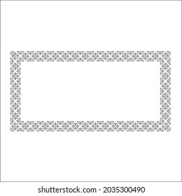 Decorative line art frames for design template. Elegant element for design in Eastern style, place for text. Black outline floral border. Lace vector illustration 
